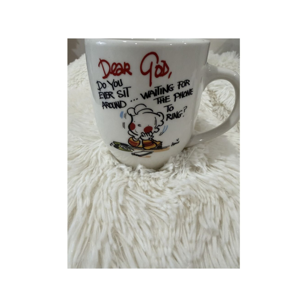 Vintage Royal Norfolk “Dear God” Ceramic Mug by Annie Fitzgerald - 14oz (EUC)